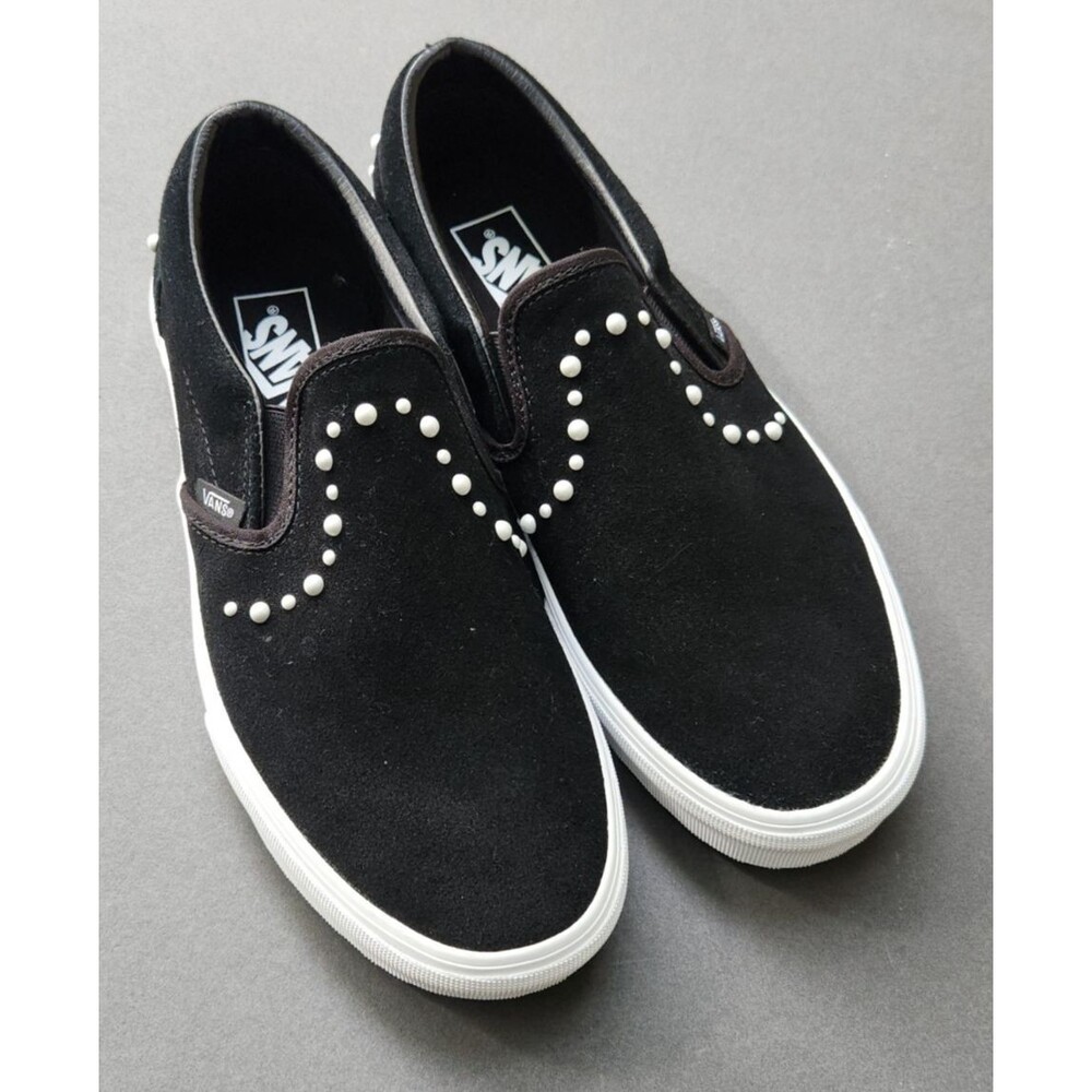 Vans Black Pearl Size 10.5 Womens Tennis Shoe Slip On Shoes